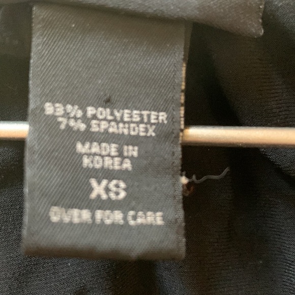 Elegant Black Ruched Top by express xs womens. Euc - Picture 8 of 8